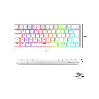 Spirit Of Gamer XPERT K200 Clavier Bluetooth Blanc Au Meilleur Prix En