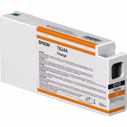Epson Singlepack Orange T824A00 UltraChrome HDX 350ml, Original, Encre à pigments, Orange, Epson, - SureColor SC-P9000V - Sur ...