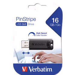 Verbatim Clé USBPinStripe 3.0 de 16 Go - Noire - Vue supplémentaire 2