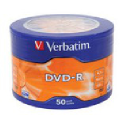 Verbatim Lot de 50 DVD-R couleur argent mat