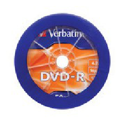Verbatim Lot de 50 DVD-R couleur argent mat