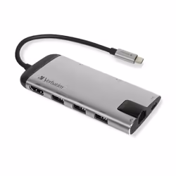 Verbatim 49142, USB 3.2 Gen 1 (3.1 Gen 1) Type-C, Noir, Argent, MicroSD (TransFlash), USB 3.2 Gen 1 (3.1 Gen 1) Type-C, Métal ...