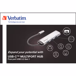 Verbatim Hub Multiports USB-C 4 ports USB 3.2 Gen 1 - Vue supplémentaire 6