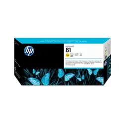HP 81 tête d'impression encre teintée jaune et dispositif de nettoyage de tête d'impression DesignJet