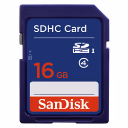 SanDisk SDSDB-016G-B35, 16 Go, SDHC, Classe 4, Bleu