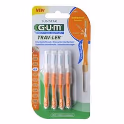 GUMTrav-LerBrossettes interdentaires Protection anti bactériens0.9mm Flexible4 brossettesLes brossettes éliminent jusqu’a 25% ...