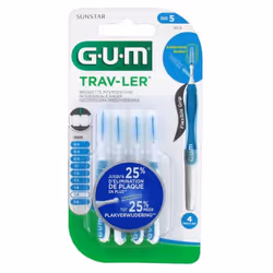 GUMTrav-LerBrossettes interdentaires Protection anti bactériensBrossettes flexibles4 brossettes  Les brosettes interdentaires ...