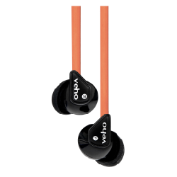 Veho Z-1 Écouteurs Avec fil Ecouteurs Musique Noir, Orange