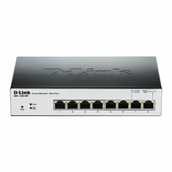D-Link DGS-1100-08P, Géré, L2, Gigabit Ethernet (10/100/1000), Connexion Ethernet, supportant l'alimentation via ce port (PoE ...