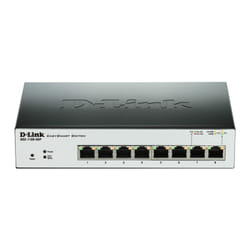 D-Link DGS-1100-08P commutateur réseau Géré L2 Gigabit Ethernet (10/100/1000) Connexion Ethernet, supportant l'alimentation via ce port (PoE) Noir