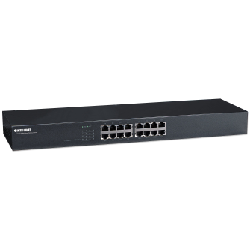 Intellinet 16-Port Rackmount Non-géré Gigabit Ethernet (10/100/1000) 1U Noir
