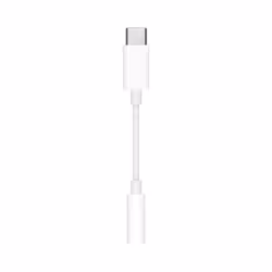 Apple MU7E2ZM/A, Blanc, 3,5mm, USB C, Mâle, Femelle