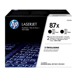 HP 87X LaserJet, lot de 2 cartouches de toner grande capacité authentiques, noir