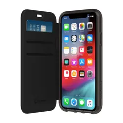 Griffin Survivor Clear Wallet coque de protection pour téléphones portables 15,5 cm (6.1") Étui avec portefeuille Noir, Transparent