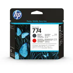 HP Tête d'impression 774 DesignJet noir mat/rouge chromatique