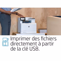 HP Color LaserJet Pro Imprimante multifonction M479fdw, Color, Imprimante pour Impression, copie, numérisation, télécopie, e-mail, Numérisation vers e-mail/PDF; Impression recto-verso; Chargeur automatique de documents déroulé de 50 feuilles - Vue supplémentaire 8