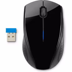 HP Souris sans fil 220, Ambidextre, RF sans fil, Noir