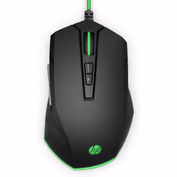 HP Souris de jeu 200 pour Pavilion, Droitier, Optique, USB Type-A, Noir