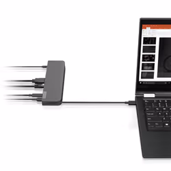 Lenovo USB-C Mini Dock Avec fil USB 3.2 Gen 1 (3.1 Gen 1) Type-C Gris (40AU0065EU) - Vue supplémentaire 4