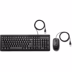 HP Clavier et souris filaires 160, Taille réelle (100 %), USB, Noir, Souris incluse