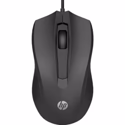 HP Souris filaire 100, Optique, USB Type-A, Noir