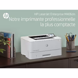 HP LaserJet Enterprise M406dn, Noir et blanc, Imprimante pour Entreprises, Imprimer, Taille compacte; Sécurité renforcée; Impression recto-verso; Éco-énergétique; Impression USB en façade - Vue supplémentaire 8