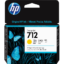 HP Cartouche d'encre DesignJet 712, jaune, 29 ml (3ED69A)
