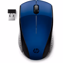 HP Souris sans fil 220 (Bleue lumière), Ambidextre, RF sans fil, Bleu
