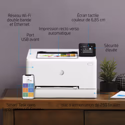 HP Color LaserJet Pro M255dw, Color, Imprimante pour Imprimer, Impression recto-verso; Eco-énergétique; Sécurité renforcée; Wi-Fi double bande - Vue supplémentaire 4