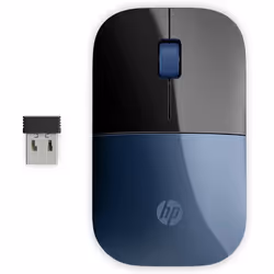 HP Souris sans fil Z3700, Blue LED, RF sans fil, 1200 DPI, Noir, Bleu