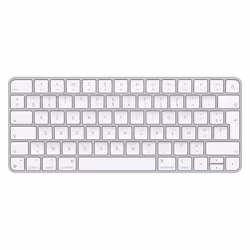 Apple Magic, 60%, USB + Bluetooth, AZERTY, Aluminium, Blanc
