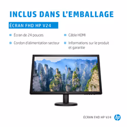 HP V24 FHD écran plat de PC 24" Full HD LED Noir - Vue supplémentaire 5