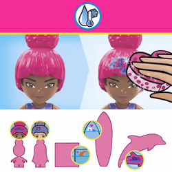 MEGA Barbie – Color Reveal – Nage avec les dauphins - Vue supplémentaire 3