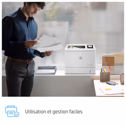 HP Color LaserJet Enterprise Imprimante M554dn, Imprimer, Impression USB en façade; Impression recto-verso - Vue supplémentaire 7