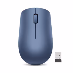 Lenovo 530, Ambidextre, Optique, RF sans fil, 1200 DPI, Bleu