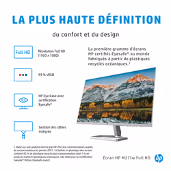 HP M27fw écran plat de PC 27" Full HD LCD - Vue supplémentaire 8