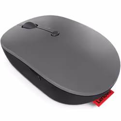 Lenovo Go Multi-Device, Ambidextre, Optique, RF Sans fil + Bluetooth, 2400 DPI, Noir, Gris