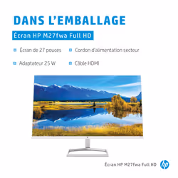HP M27fwa FHD écran plat de PC 68,6 cm (27") 1920 x 1080 pixels Full HD Blanc - Vue supplémentaire 6