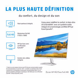 HP M27fwa FHD écran plat de PC 68,6 cm (27") 1920 x 1080 pixels Full HD Blanc - Vue supplémentaire 7