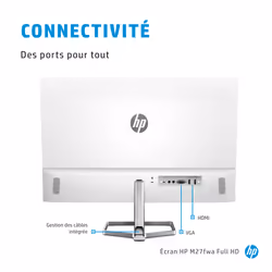 HP M27fwa FHD écran plat de PC 68,6 cm (27") 1920 x 1080 pixels Full HD Blanc - Vue supplémentaire 8
