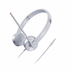 Casque PC Bureau Lenovo 100 Stéréo Argent - Écouteurs Professionnels