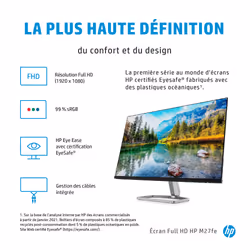 HP M27fe écran plat de PC 27" Full HD LCD Noir, Argent - Vue supplémentaire 7