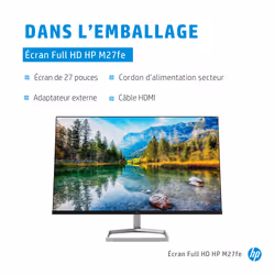HP M27fe écran plat de PC 27" Full HD LCD Noir, Argent - Vue supplémentaire 9