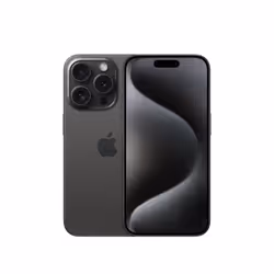 Apple iPhone 15 Pro , 15,5 cm (6.1"), 2556 x 1179 pixels, 128 Go, 48 MP, iOS 17, Titane, Noir