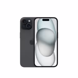 Apple iPhone 15 , 15,5 cm (6.1"), 2556 x 1179 pixels, 128 Go, 48 MP, iOS 17, Noir