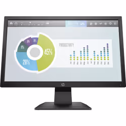 HP P204v, 49,5 cm (19.5"), 1600 x 900 pixels, HD+, 5 ms, Noir