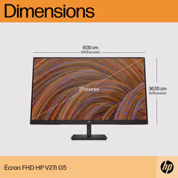 HP V27i G5 écran plat de PC 27" Full HD Noir - Vue supplémentaire 7