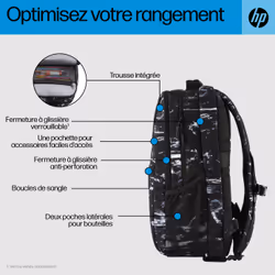 HP Sac à dos Campus XL imprimé marbre - Vue supplémentaire 13