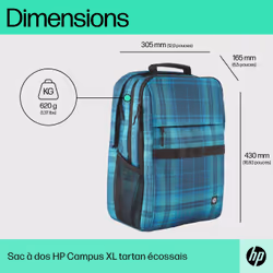 HP Sac à dos Campus XL (tartan) - Vue supplémentaire 11