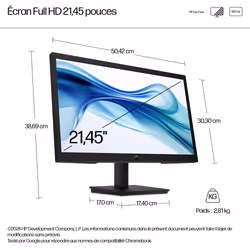 HP Moniteur FHD 21,45 pouces Series 3 Pro - 322pv - Vue supplémentaire 3
